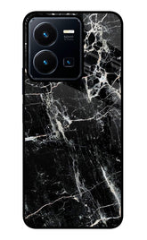 Black Marble Texture Vivo Y35 Back Cover